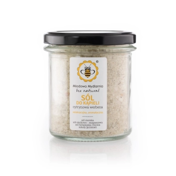 Sól do kąpieli CYTRYNOWA WERBENA 350g | Miodowa Mydlarnia
