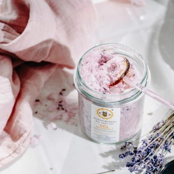 Sól do kąpieli LAWENDOWE WZGÓRZA 350g | Miodowa Mydlarnia